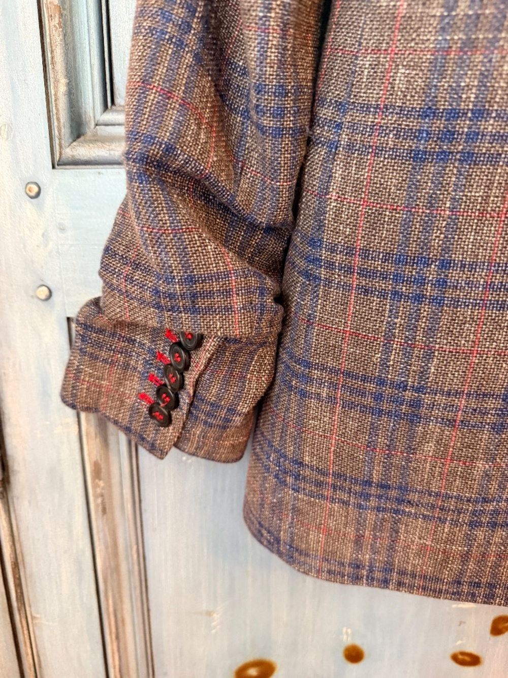 Veronica Beard Earth Tone Plaid Beacon Dickey Jacket Size 0 - Picture 8 of 8